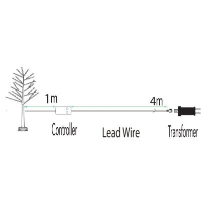 Immax NEO 07750L - LED RGB+CW šviesos reguliavimas lauko Kalėdų dekoracija NEO LITE LED/7,2W/230V 1,8m IP44 Wi-Fi Tuya medis