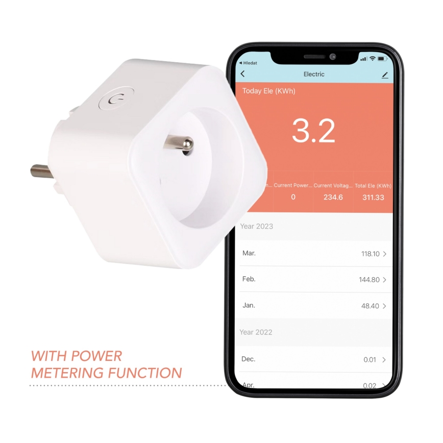 Immax NEO 07762L – Išmanusis lizdas NEO LITE 3680W/230V/16A Wi-Fi Tuya