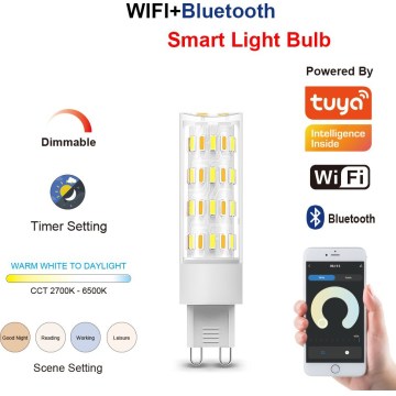 Immax NEO 07763CDO - komplektas 3 vnt. dimeriuojamų LED CCT lempučių G9/4W/230V Wi-Fi Tuya + nuotolinis valdymas