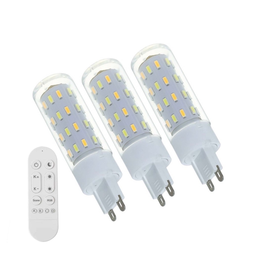 Immax NEO 07763CDO - komplektas 3 vnt. dimeriuojamų LED CCT lempučių G9/4W/230V Wi-Fi Tuya + nuotolinis valdymas