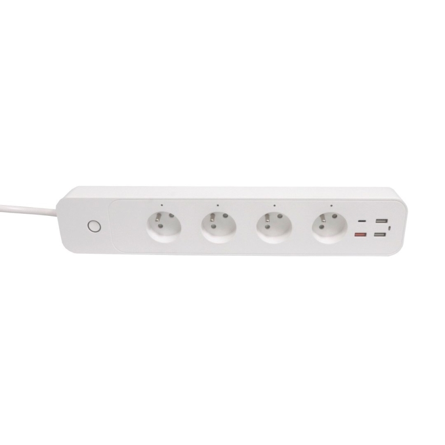 Immax NEO 07771L- Prailginimo laidas NEO LITE Smart 4AC+3xUSB+1xUSB C Wi-Fi Tuya