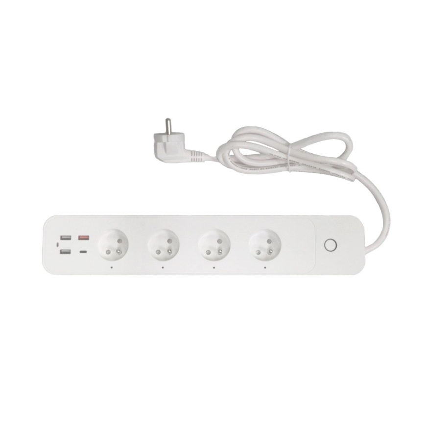 Immax NEO 07771L- Prailginimo laidas NEO LITE Smart 4AC+3xUSB+1xUSB C Wi-Fi Tuya