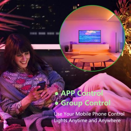 Immax NEO 07776L - LED RGB reguliuojama grindinė lempa AMBIENTE LED/12W/230V Wi-Fi Tuya + nuotolinis valdymas