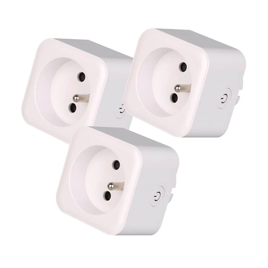 Immax NEO 07786C - KOMPLEKTAS 3x Išmanus kištukas NEO LITE 3680W/230V/16A Tuya