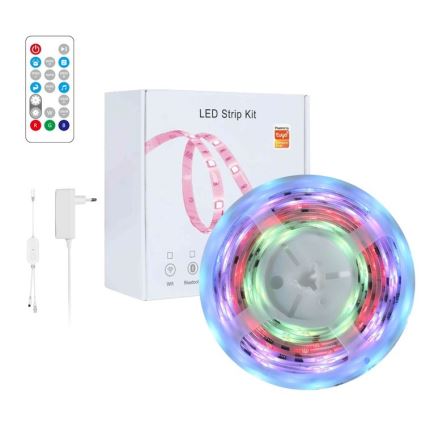 Immax NEO 07791L - LED RGB Reguliuojama juostelė NEO LITE LED/18W/230V 5m IP65 MUSIC Wi-FI Tuya + nuotolinio valdymo pultas