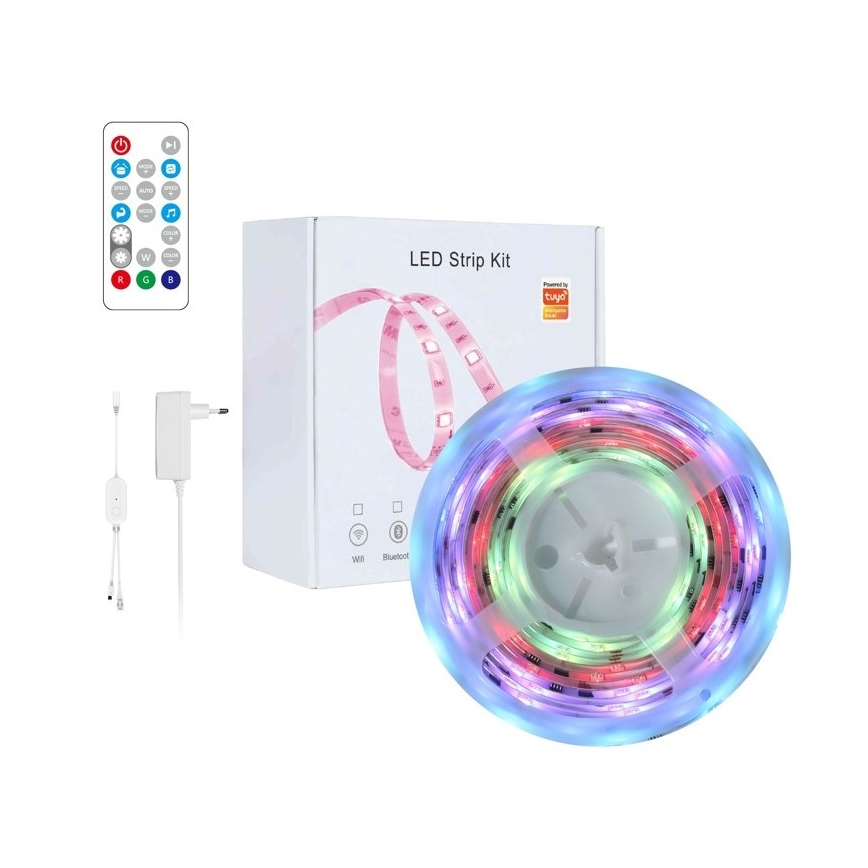 Immax NEO 07791L - LED RGB Reguliuojama juostelė NEO LITE LED/18W/230V 5m IP65 MUSIC Wi-FI Tuya + nuotolinio valdymo pultas