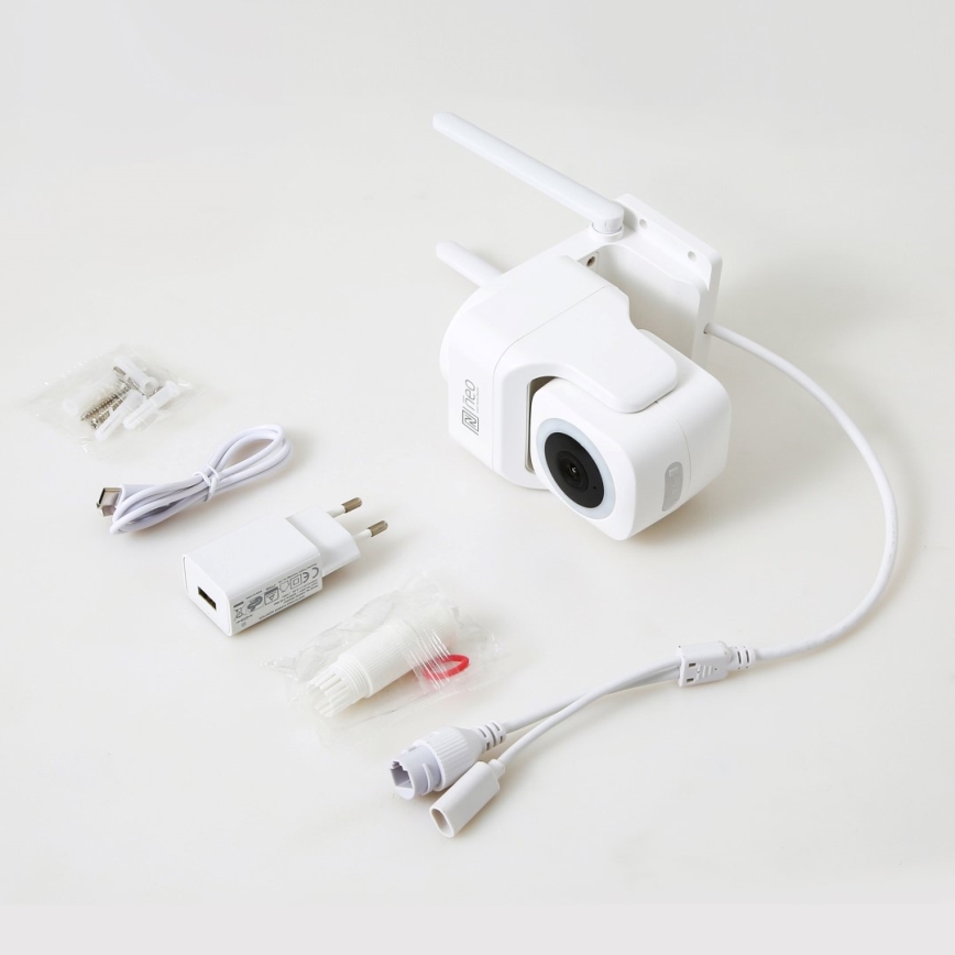 Immax NEO 07793L - Išmani lauko kamera su jutikliu CUBE 4MP 5V IP65 Wi-Fi Tuya