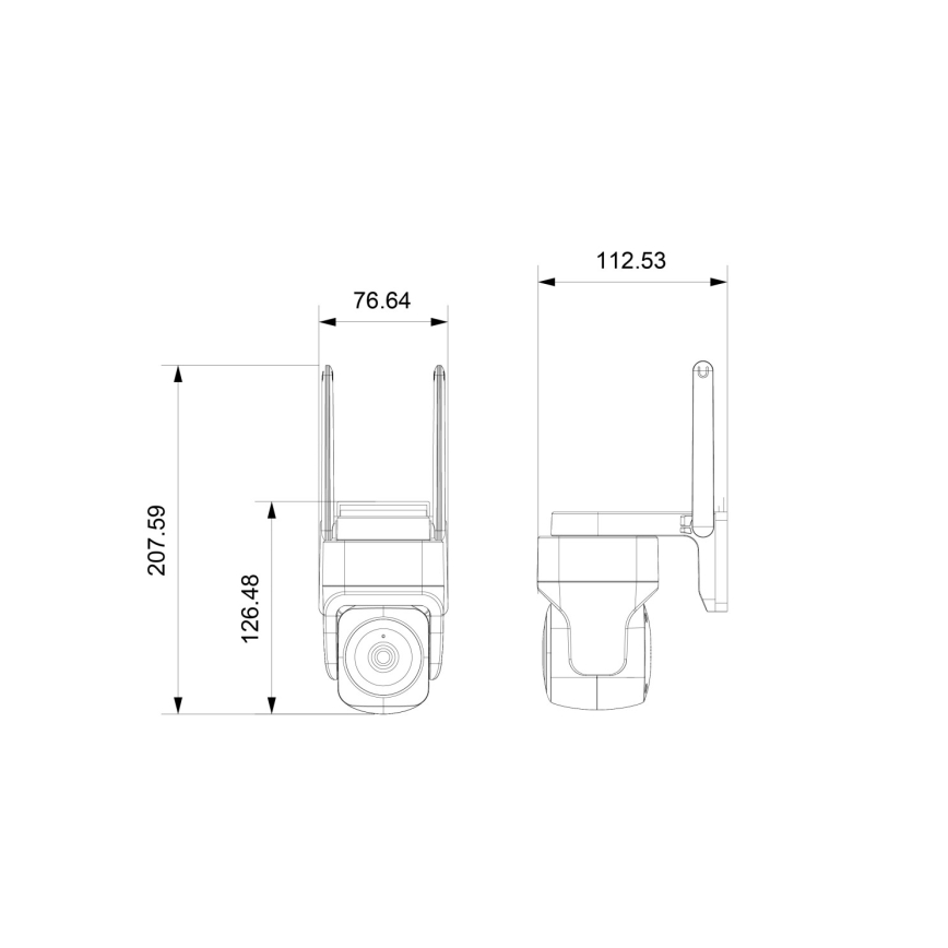 Immax NEO 07793L - Išmani lauko kamera su jutikliu CUBE 4MP 5V IP65 Wi-Fi Tuya