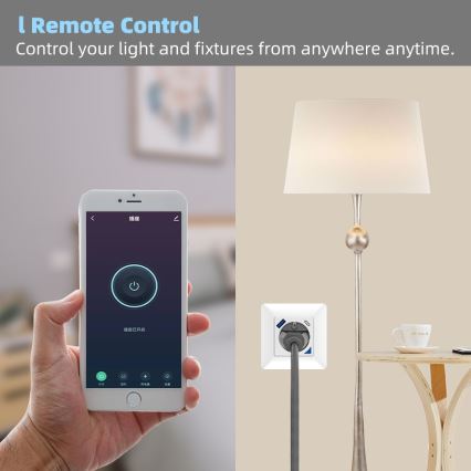 Immax NEO 07801L - Išmanus kištukas 16A/230V + 1xUSB-A+1xUSB C Tuya