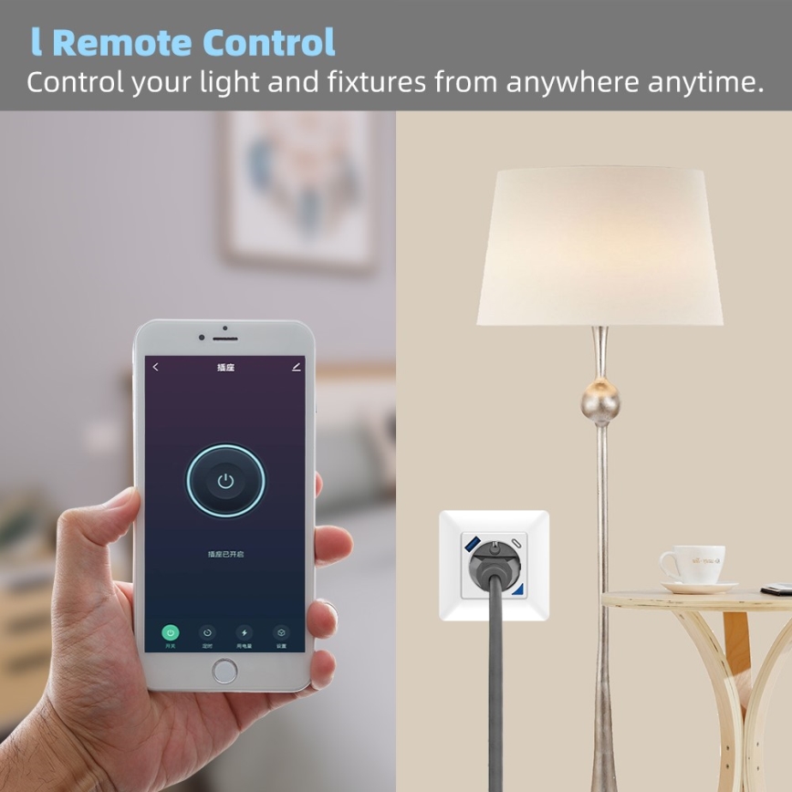 Immax NEO 07801L - Išmanus kištukas 16A/230V + 1xUSB-A+1xUSB C Tuya