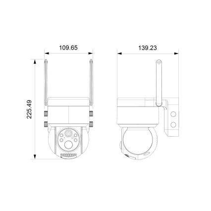 Immax NEO 07803L - Išmanioji lauko saulės kamera su jutikliu SENTRY 6000 mAh Wi-Fi Tuya IP65