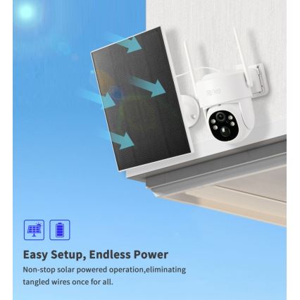 Immax NEO 07804L - Išmanioji lauko saulės kamera su 9000 mAh baterija, apsauga IP65