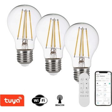 Immax NEO 07806CDO - Komplektas 3x LED CCT dimeriuojamos lemputės E27/3W/230V Wi-Fi + nuotolinis valdymas