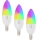 Immax NEO 07808C - komplektas (3 vnt.) dimeriuojamų LED lempučių RGB+CCT E14/4,8W/230V