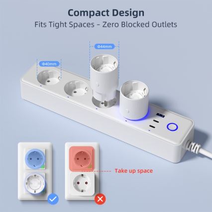 Immax NEO 07813L - Išmanioji kištukinė rozetė F 3500W Wi-Fi