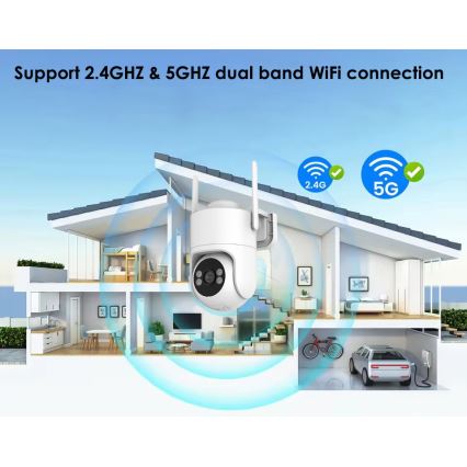 Immax NEO 07819L - Išmanioji lauko kamera su 4 MP jutikliu 5V IP65 Wi-FI