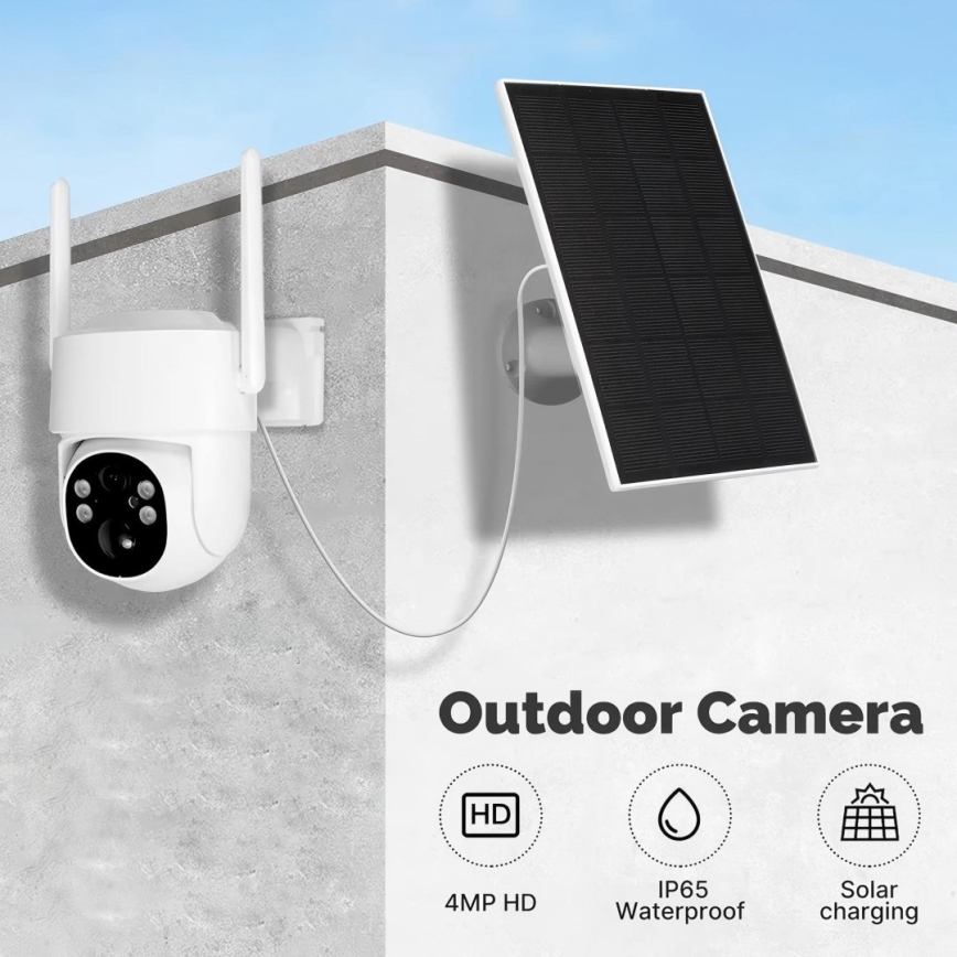 Immax NEO 07820L - Išmanioji lauko saulės kamera su jutikliu 6000 mAh IP65