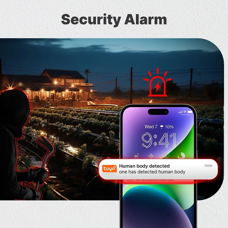 Immax NEO 07820L - Išmanioji lauko saulės kamera su jutikliu 6000 mAh IP65