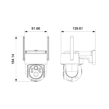 Immax NEO 07820L - Išmanioji lauko saulės kamera su jutikliu 6000 mAh IP65