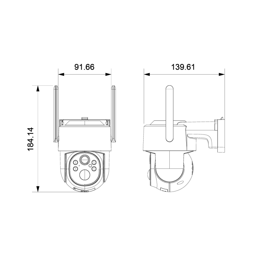 Immax NEO 07820L - Išmanioji lauko saulės kamera su jutikliu 6000 mAh IP65