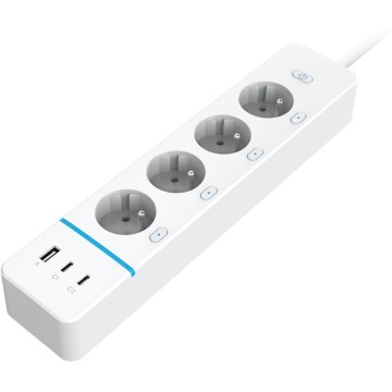 Immax NEO 07821L - Išmanusis NEO LITE prailgintojas su 4 AC lizdais, 1× USB ir 2× USB‑C, Wi‑Fi