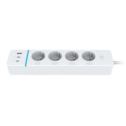 Immax NEO 07821L - Išmanusis NEO LITE prailgintojas su 4 AC lizdais, 1× USB ir 2× USB‑C, Wi‑Fi