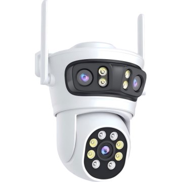 Immax NEO 07823L - Išmanioji lauko kamera su 2MP+2MP+2MP jutikliais, 5V, Wi-Fi