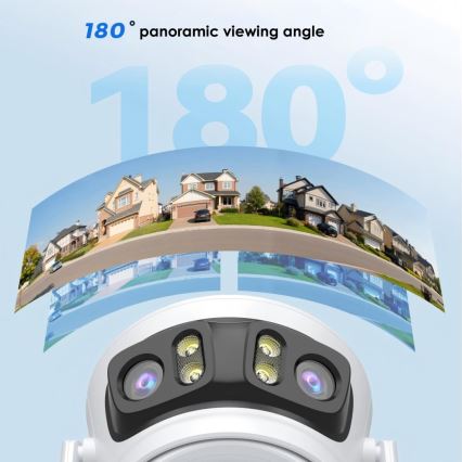 Immax NEO 07823L - Išmanioji lauko kamera su 2MP+2MP+2MP jutikliais, 5V, Wi-Fi