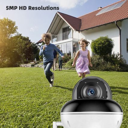 Immax NEO 07825L - Išmanioji lauko kamera su DOME tipo jutikliu, 5 MP, 230 V, IP66, TUYA, Wi‑Fi