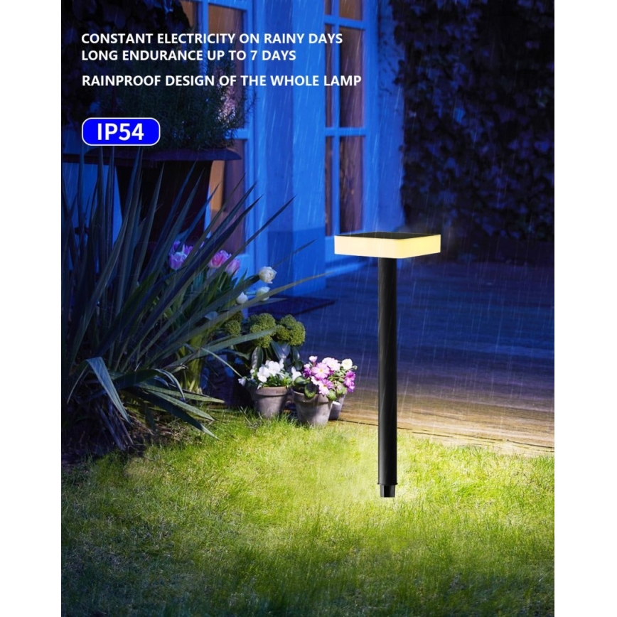 Immax NEO 07911L - LED RGB Pritemdomas saulės energijos šviestuvas su jutikliu NEO LITE LED/1W/5V kampinis IP54 Tuya