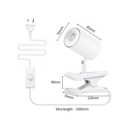 Immax NEO 08292L - Šviestuvas su spaustuku PUNTO 1xGU10/9W/230V baltas