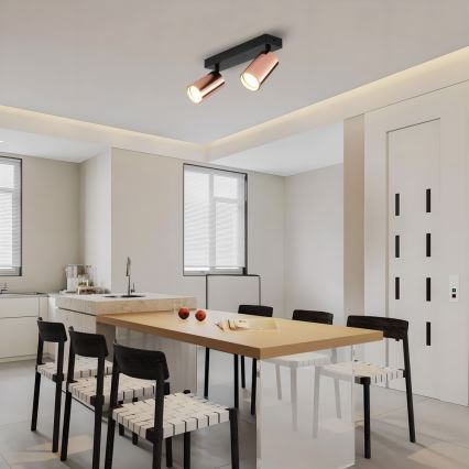 Immax NEO 08302L - Taškinis šviestuvas PUNTO 2xGU10/9W/230V rožinio aukso
