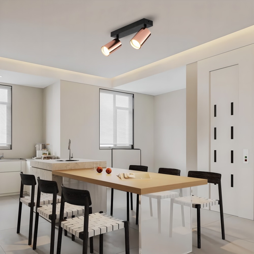 Immax NEO 08302L - Taškinis šviestuvas PUNTO 2xGU10/9W/230V rožinio aukso