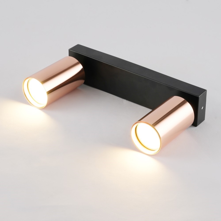 Immax NEO 08302L - Taškinis šviestuvas PUNTO 2xGU10/9W/230V rožinio aukso