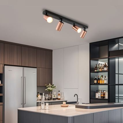 Immax NEO 08303L - Taškinis šviestuvas PUNTO 4xGU10/9W/230V rožinio aukso