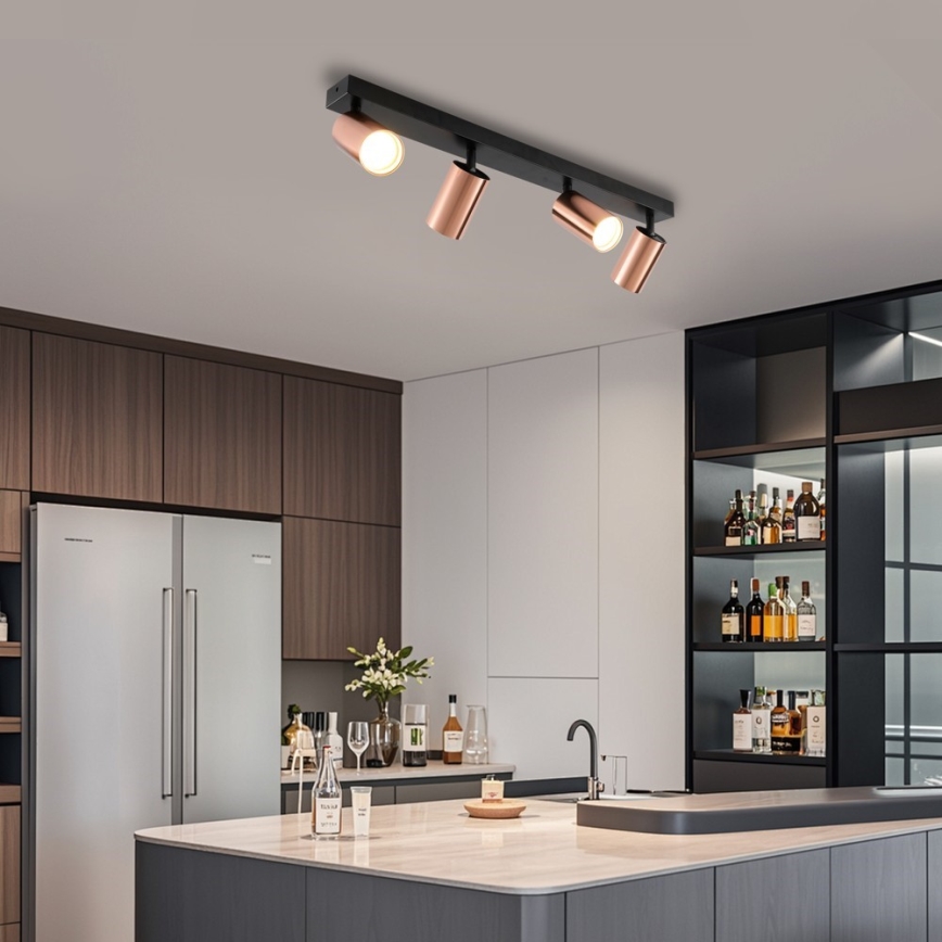 Immax NEO 08303L - Taškinis šviestuvas PUNTO 4xGU10/9W/230V rožinio aukso