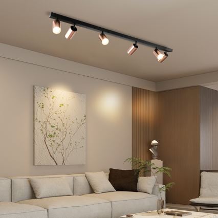 Immax NEO 08305L - Taškinis šviestuvas PUNTO 6xGU10/9W/230V rožinio aukso