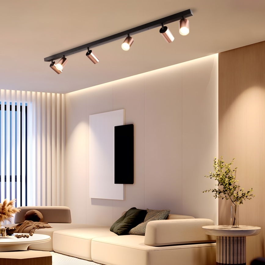 Immax NEO 08305L - Taškinis šviestuvas PUNTO 6xGU10/9W/230V rožinio aukso