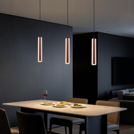 Immax NEO 08306L - Pakabinamas šviestuvas ant laido PUNTO 1xGU10/9W/230V rožinio aukso