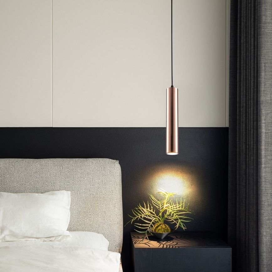 Immax NEO 08306L - Pakabinamas šviestuvas ant laido PUNTO 1xGU10/9W/230V rožinio aukso