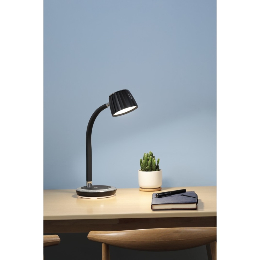 Immax NEO 08996L - Reguliuojama LED stalinė lempa su belaidžiu įkrovimu PERLA LED/1,5W + LED/6W/230V 3800-4300K