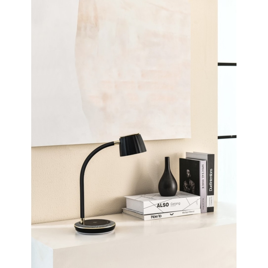 Immax NEO 08996L - Reguliuojama LED stalinė lempa su belaidžiu įkrovimu PERLA LED/1,5W + LED/6W/230V 3800-4300K