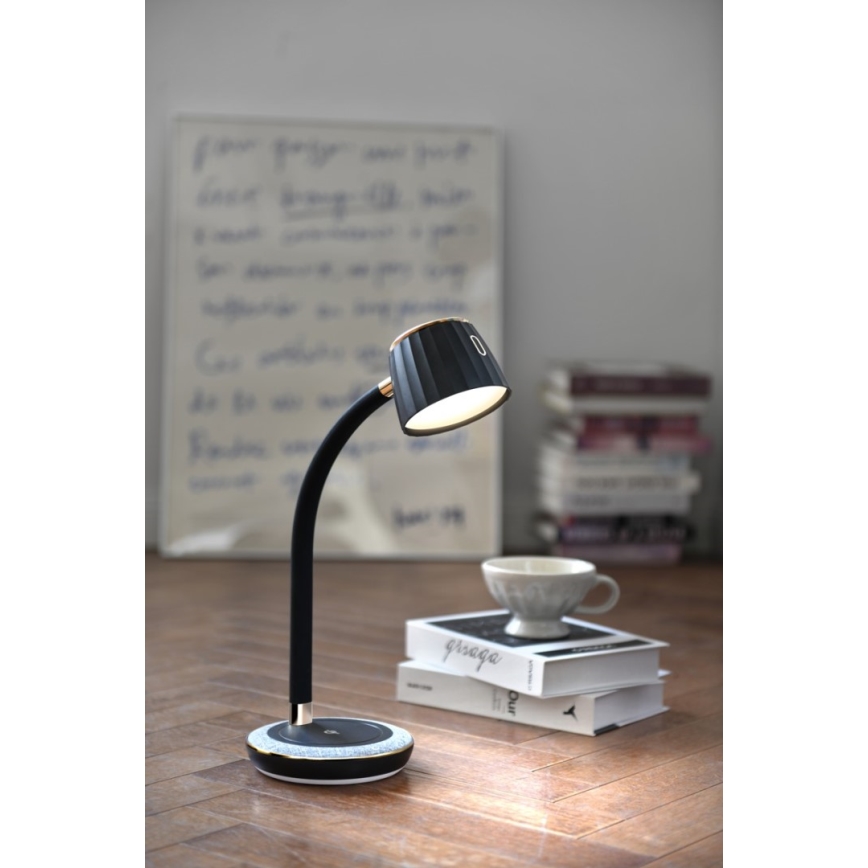 Immax NEO 08996L - Reguliuojama LED stalinė lempa su belaidžiu įkrovimu PERLA LED/1,5W + LED/6W/230V 3800-4300K