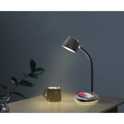 Immax NEO 08996L - Reguliuojama LED stalinė lempa su belaidžiu įkrovimu PERLA LED/1,5W + LED/6W/230V 3800-4300K