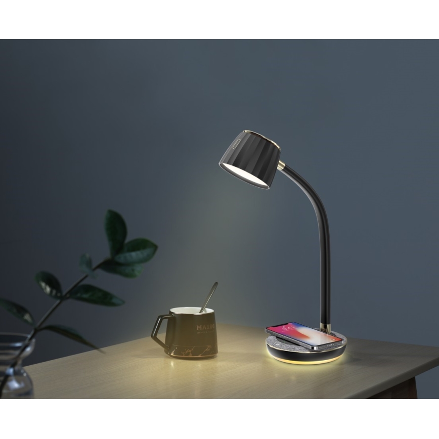 Immax NEO 08996L - Reguliuojama LED stalinė lempa su belaidžiu įkrovimu PERLA LED/1,5W + LED/6W/230V 3800-4300K