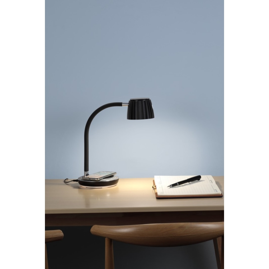Immax NEO 08996L - Reguliuojama LED stalinė lempa su belaidžiu įkrovimu PERLA LED/1,5W + LED/6W/230V 3800-4300K