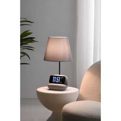 Immax NEO 09109L - reguliuojamo ryškumo LED stalinė lempa su Qi belaidžiu įkrovimu SOFA LED/6W/230V pilka