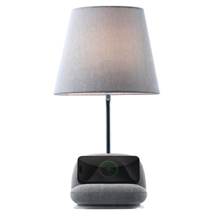 Immax NEO 09109L - reguliuojamo ryškumo LED stalinė lempa su Qi belaidžiu įkrovimu SOFA LED/6W/230V pilka