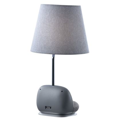 Immax NEO 09109L - reguliuojamo ryškumo LED stalinė lempa su Qi belaidžiu įkrovimu SOFA LED/6W/230V pilka