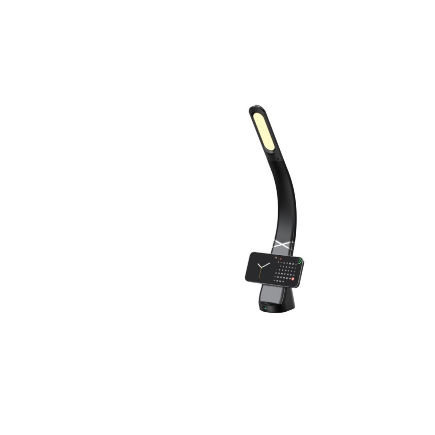 Immax NEO 09110L - dimeriuojama LED stalinė lempa su belaidžiu įkrovimu MAGIC LED/5W/230V juoda